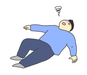 倒れている男の人の画像