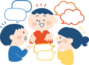 会話している人の画像
